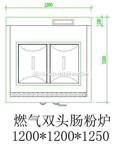 双头肠粉炉cad施工图下载【ID:179819139】