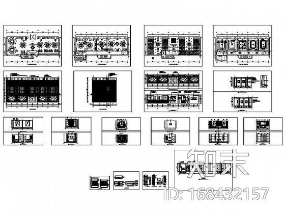 某川菜馆室内设计方案cad施工图下载【ID:168432157】