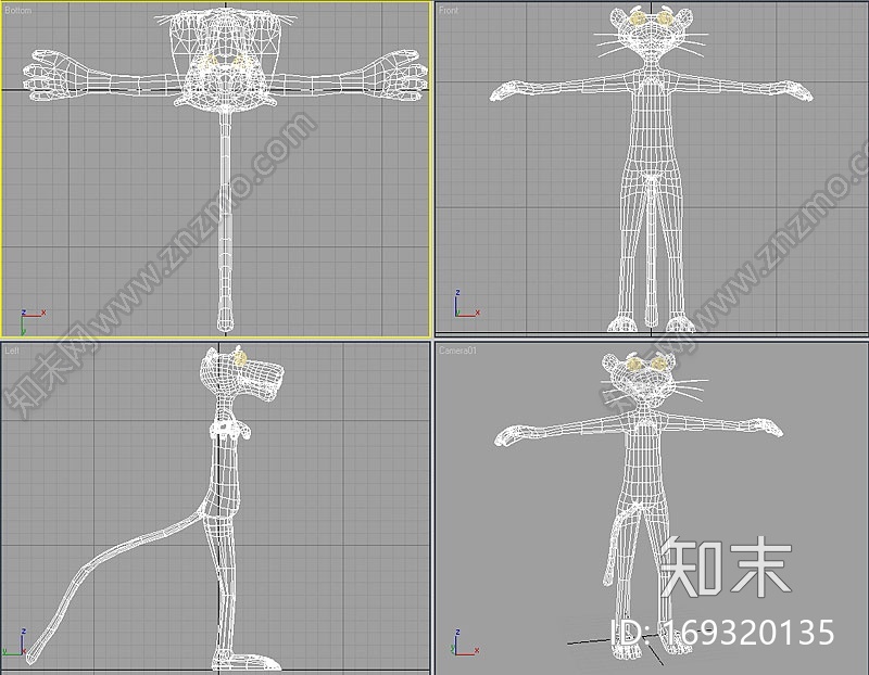 可爱的粉红豹CG模型下载【ID:169320135】