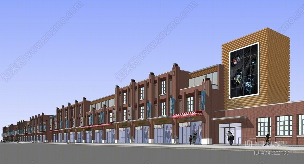 artdeco沿街商业SU模型下载【ID:434322133】