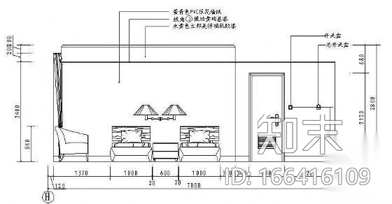 卧室立面图块施工图下载【ID:166416109】