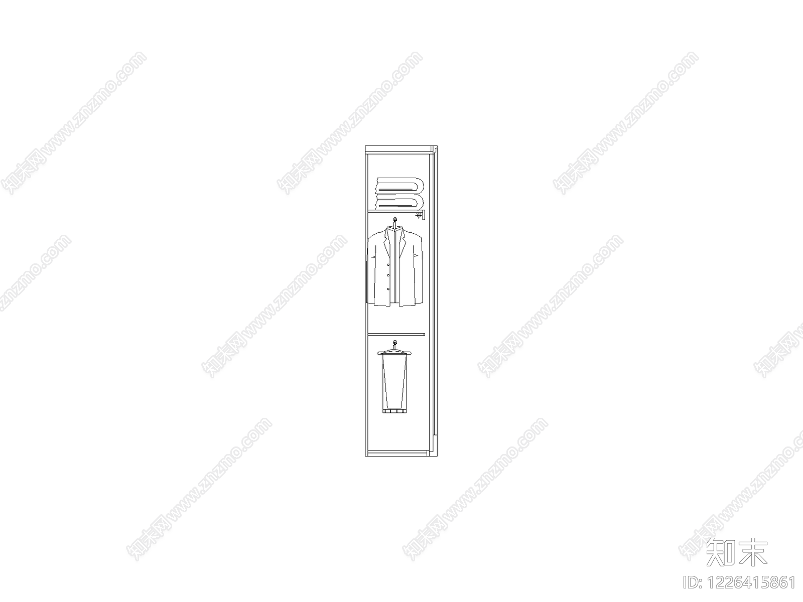柜子平立面cad施工图下载【ID:1226415861】