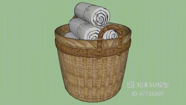 收纳箱收纳筐SU模型下载【ID:47726807】