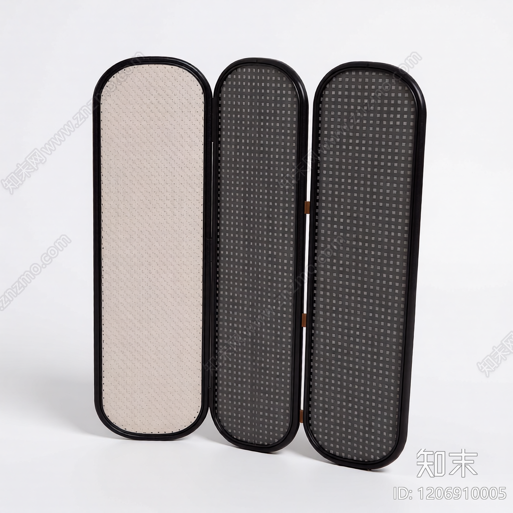 三折屏风隔断3D模型下载【ID:1206910005】