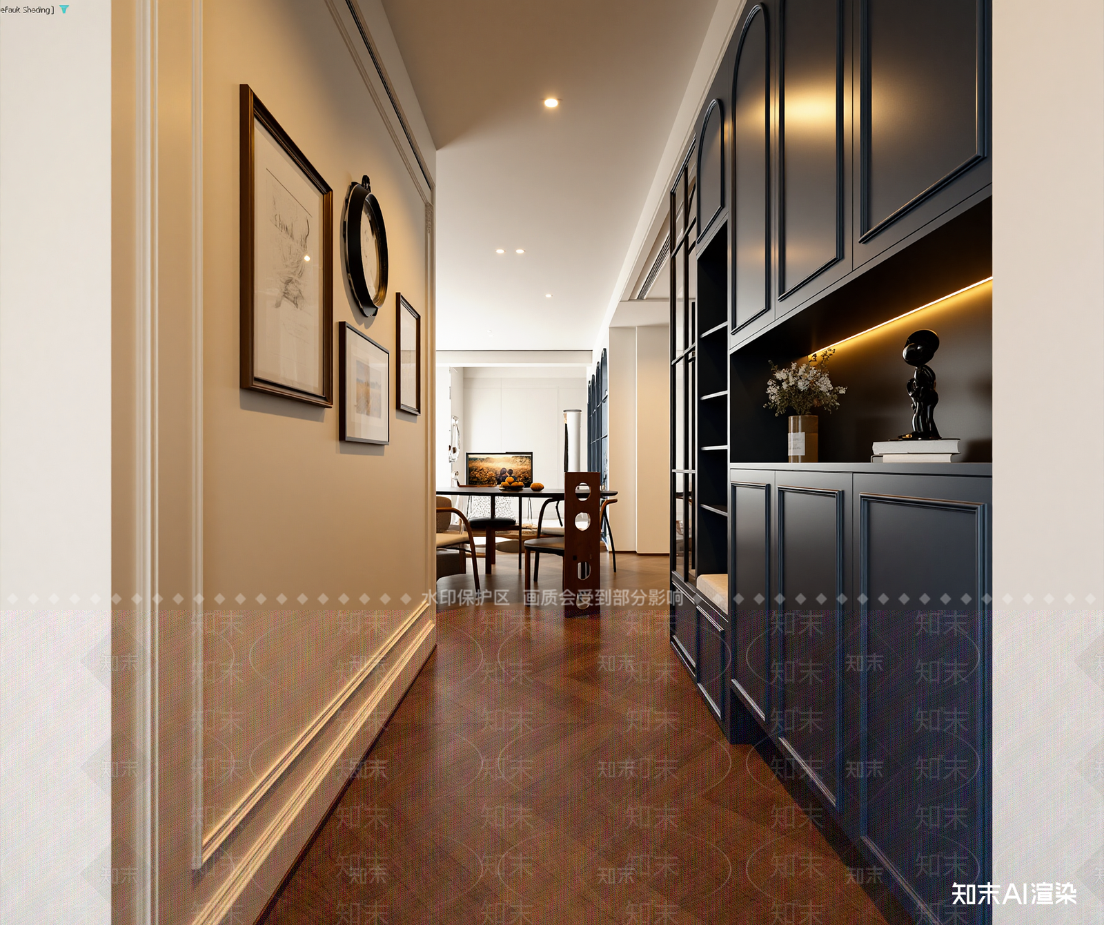 法式玄关3D模型下载【ID:1214948124】