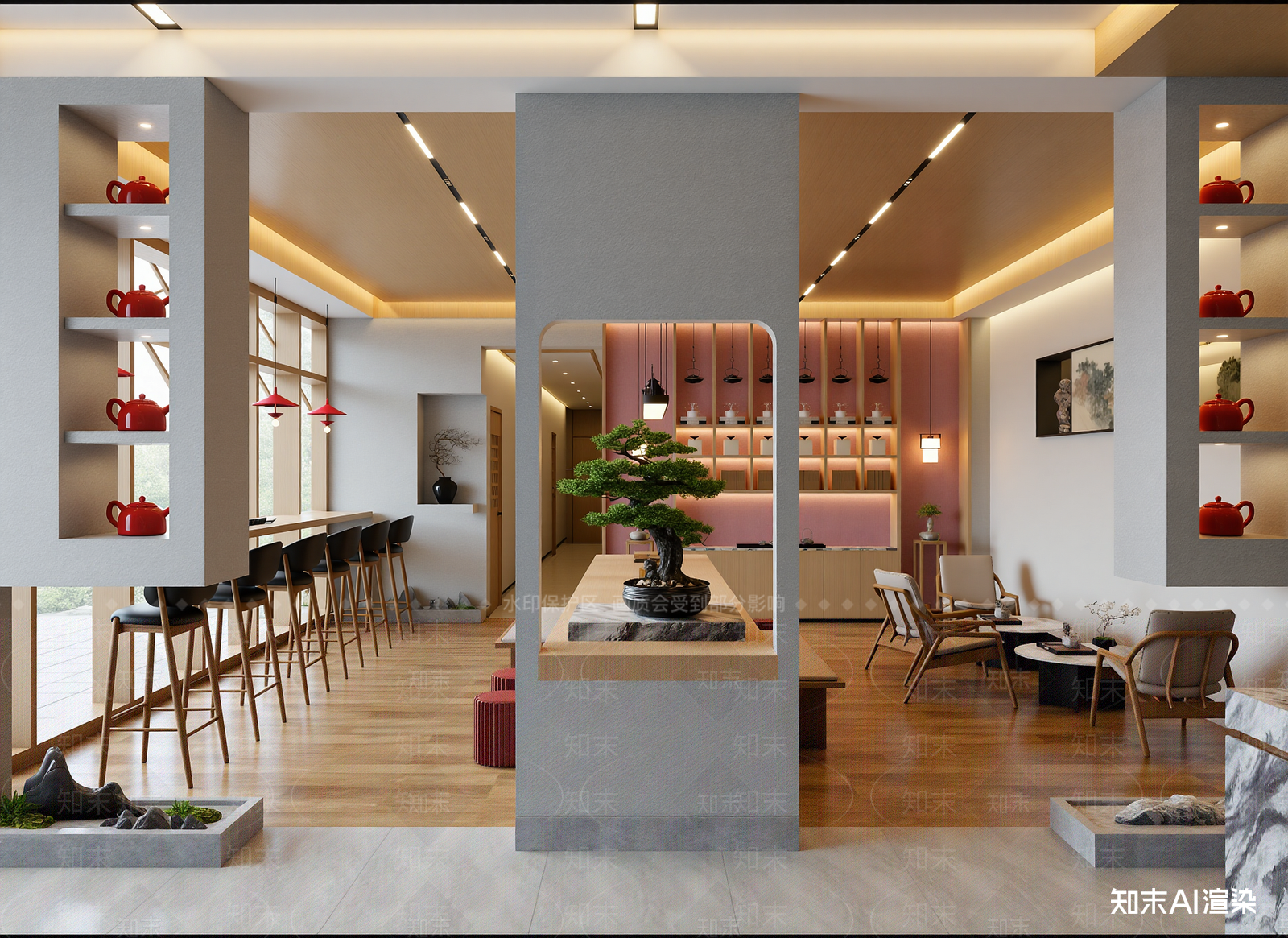 新中式茶馆3D模型下载【ID:1214328442】