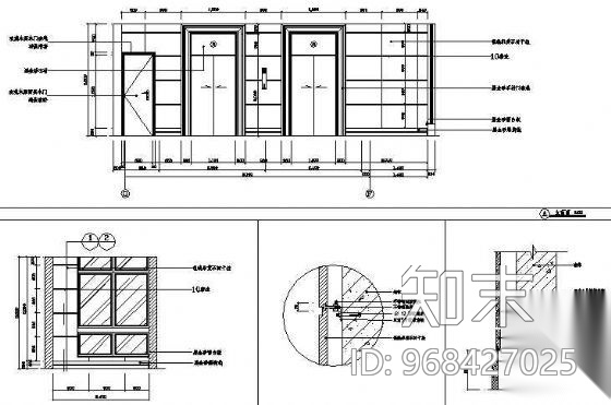 某局办公楼CAD装修图cad施工图下载【ID:968427025】