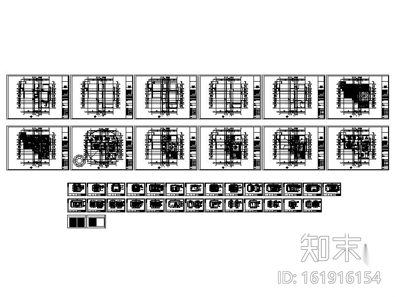 [北京]某三居装修施工图cad施工图下载【ID:161916154】