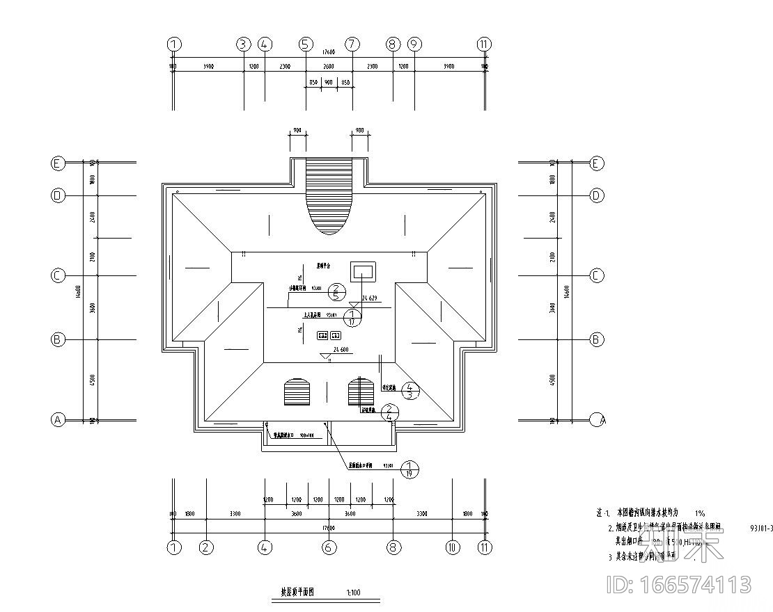 八层复式一梯二户普通住宅楼经典户型图施工图下载【ID:166574113】