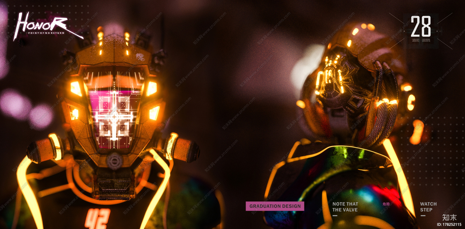 赛博朋克机器人CG模型下载【ID:178252115】