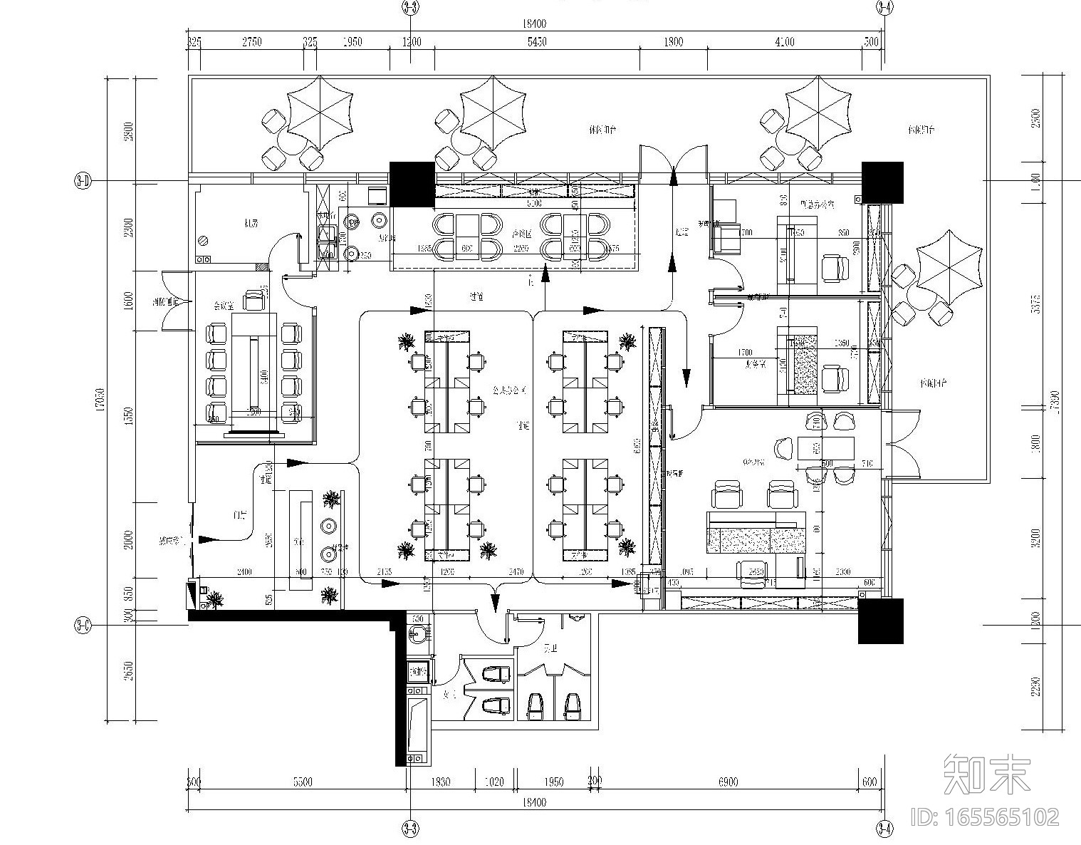 [广东]东莞市德高装饰有限公司办公室装修施工图（附高...cad施工图下载【ID:165565102】