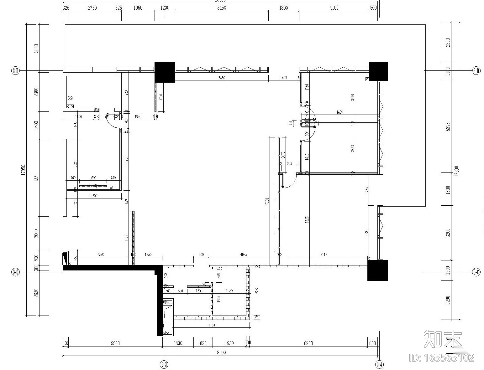 [广东]东莞市德高装饰有限公司办公室装修施工图（附高...cad施工图下载【ID:165565102】