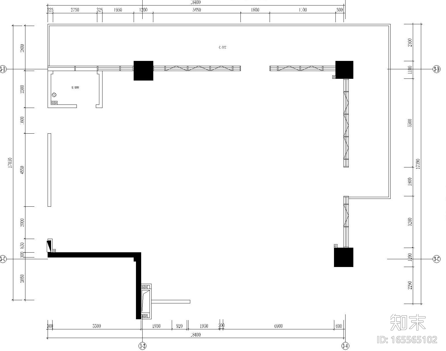 [广东]东莞市德高装饰有限公司办公室装修施工图（附高...cad施工图下载【ID:165565102】