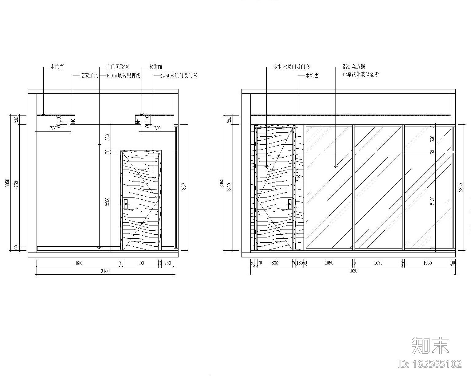 [广东]东莞市德高装饰有限公司办公室装修施工图（附高...cad施工图下载【ID:165565102】