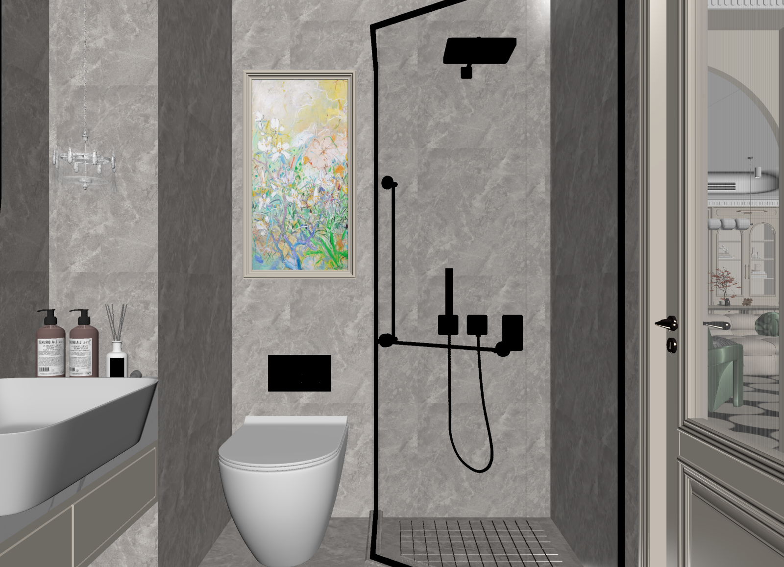 法式卫生间3D模型下载【ID:1214714526】