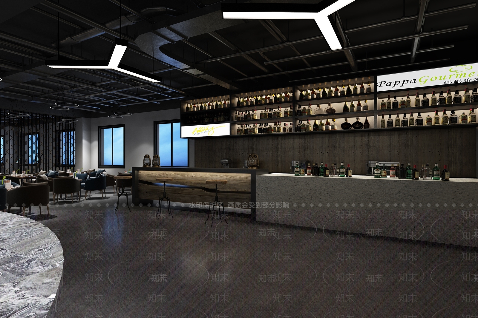 工业风社区活动室3D模型下载【ID:534709050】
