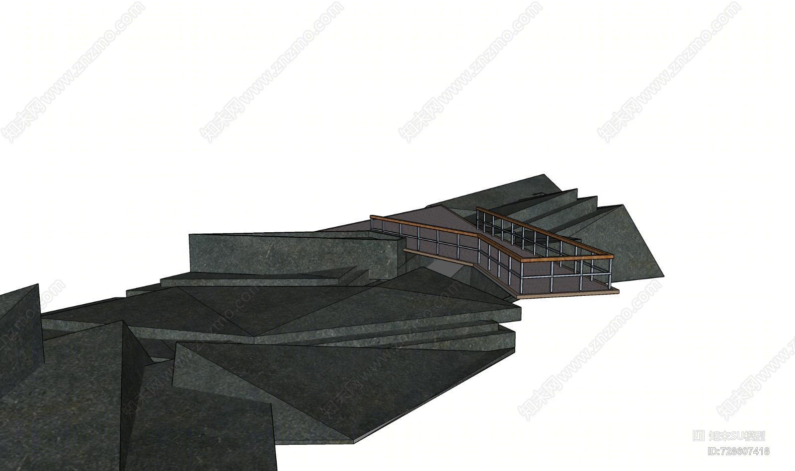 景观入口别墅庭院廊架小品会所设计城堡SU模型下载【ID:728607418】