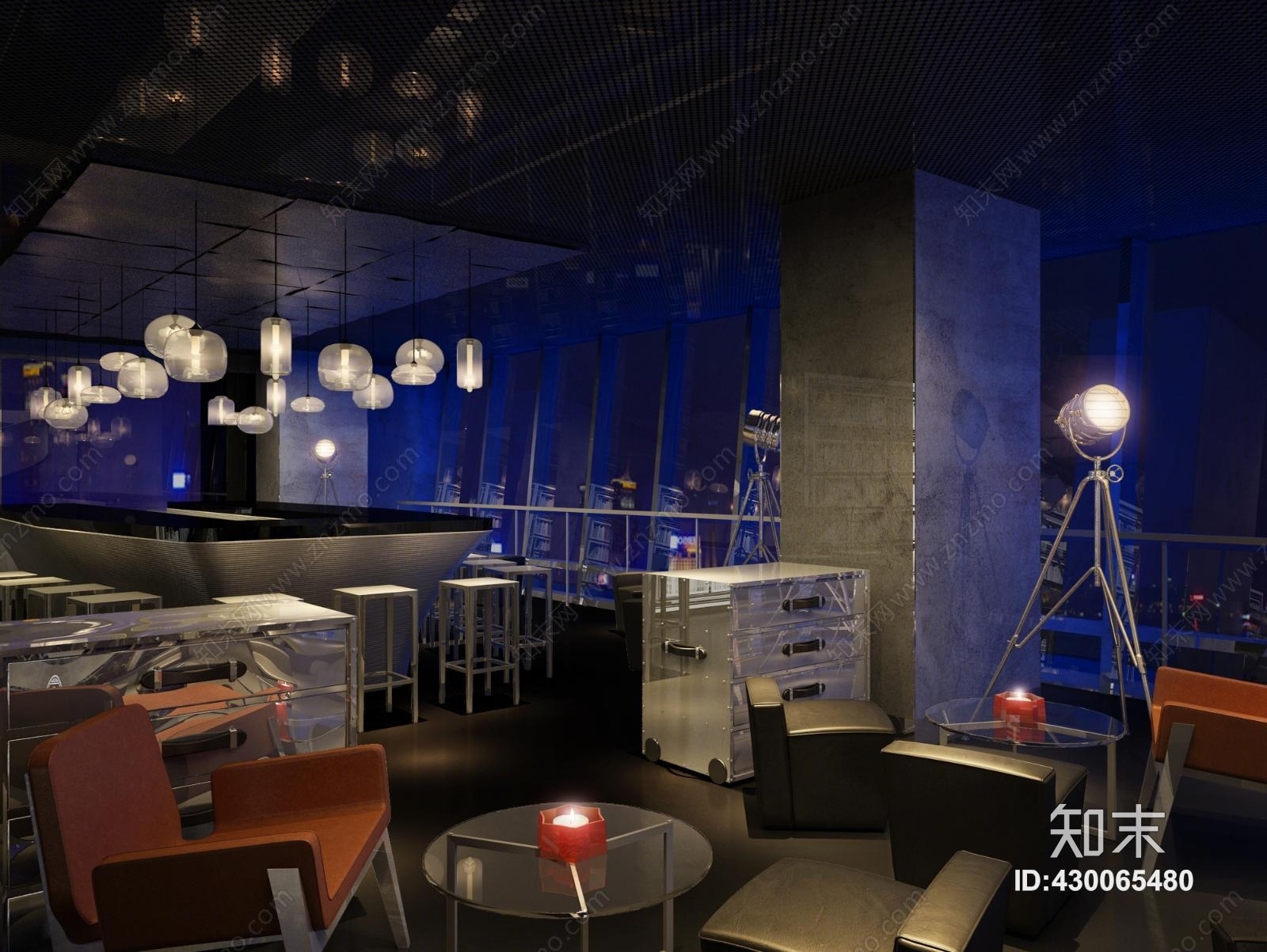 其它酒吧休息娱乐休息区沙发3D模型下载【ID:430065480】