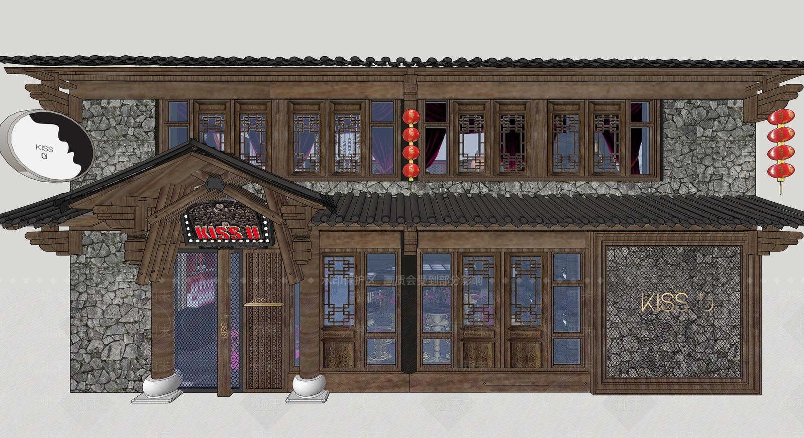 现代酒吧SU模型下载【ID:734127400】