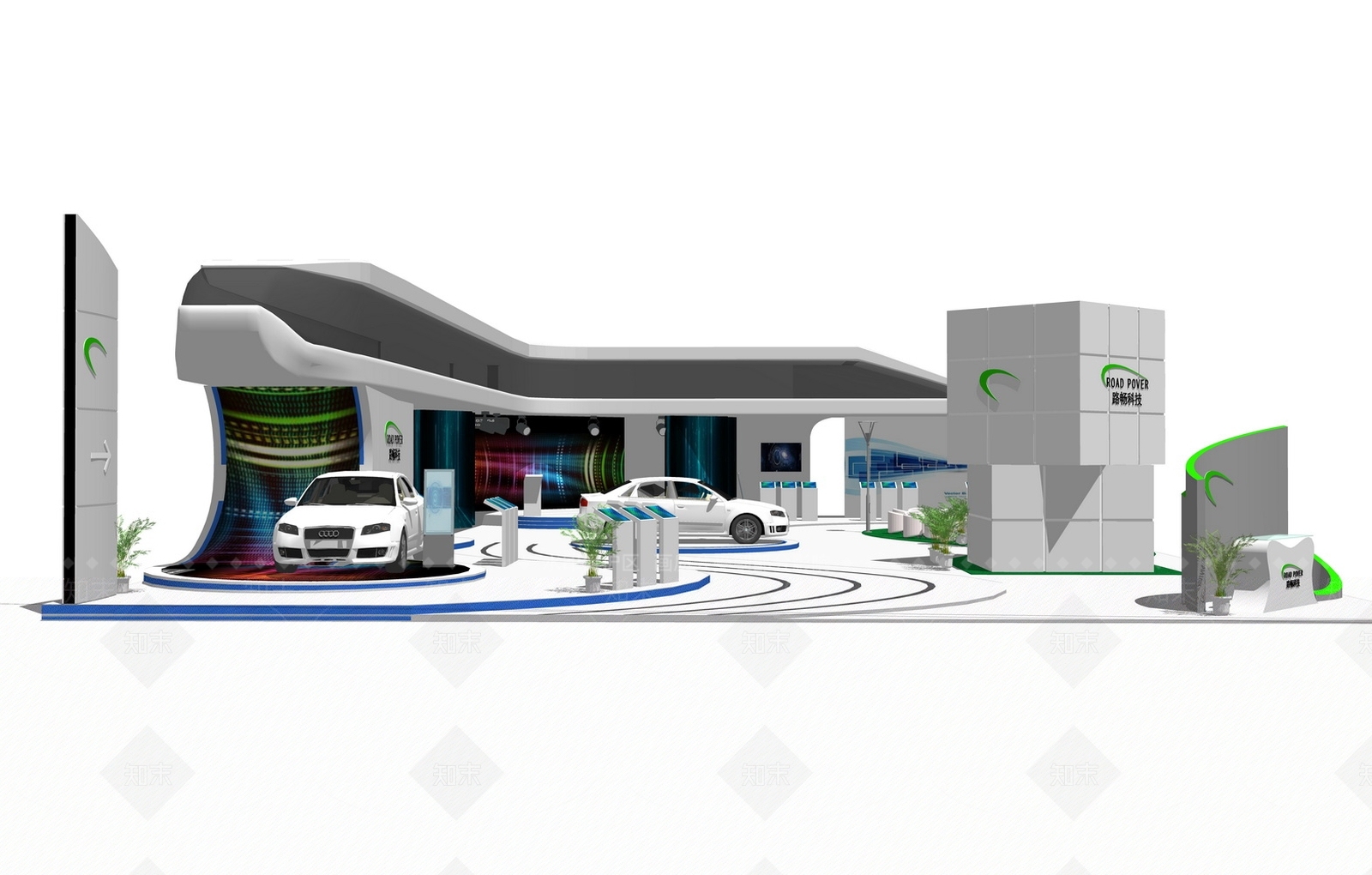 现代4S店汽车展厅SU模型下载【ID:233300594】