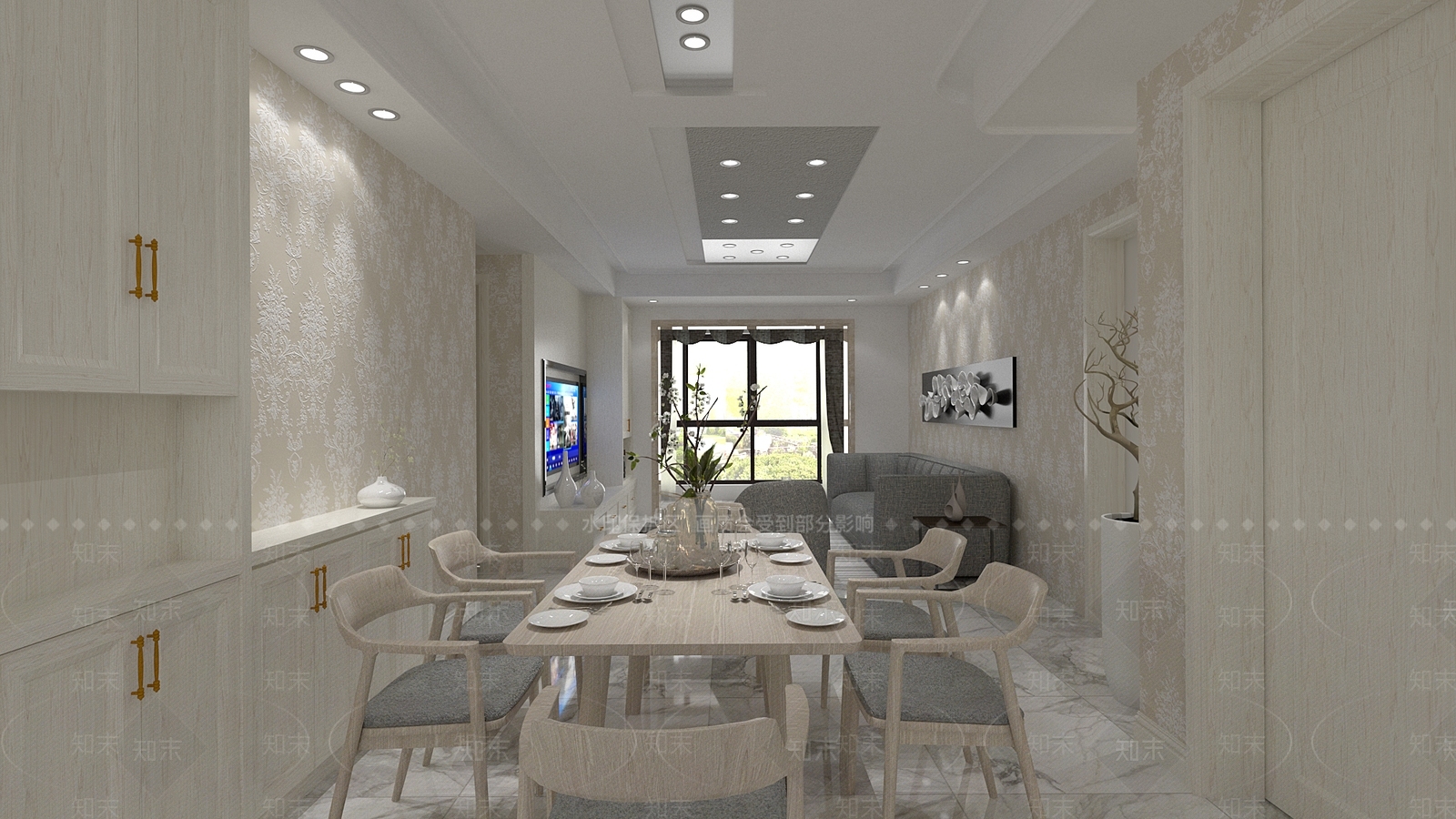 简欧风格家具模型SU模型下载【ID:934667812】