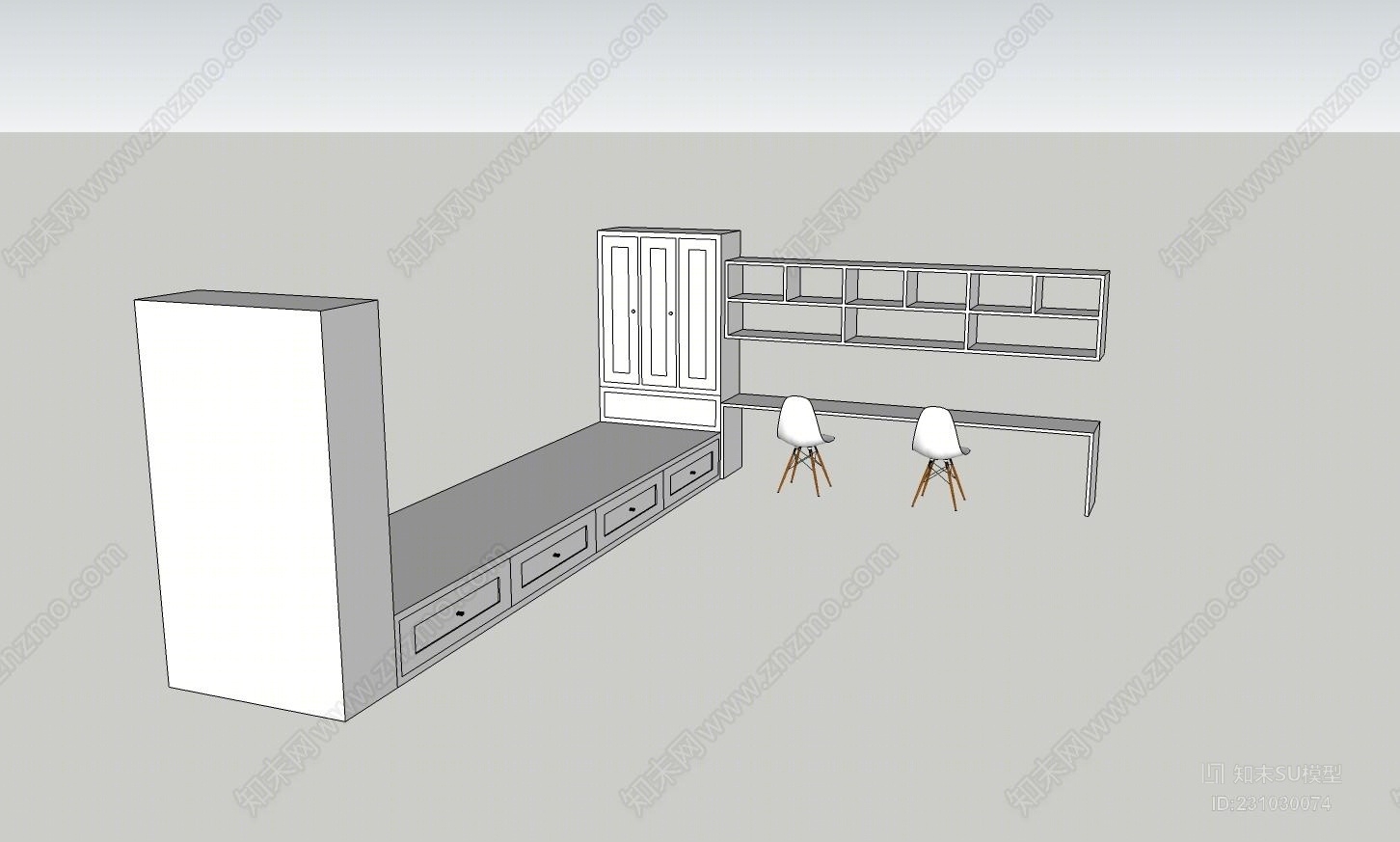 飘窗组合SU模型下载【ID:231030074】