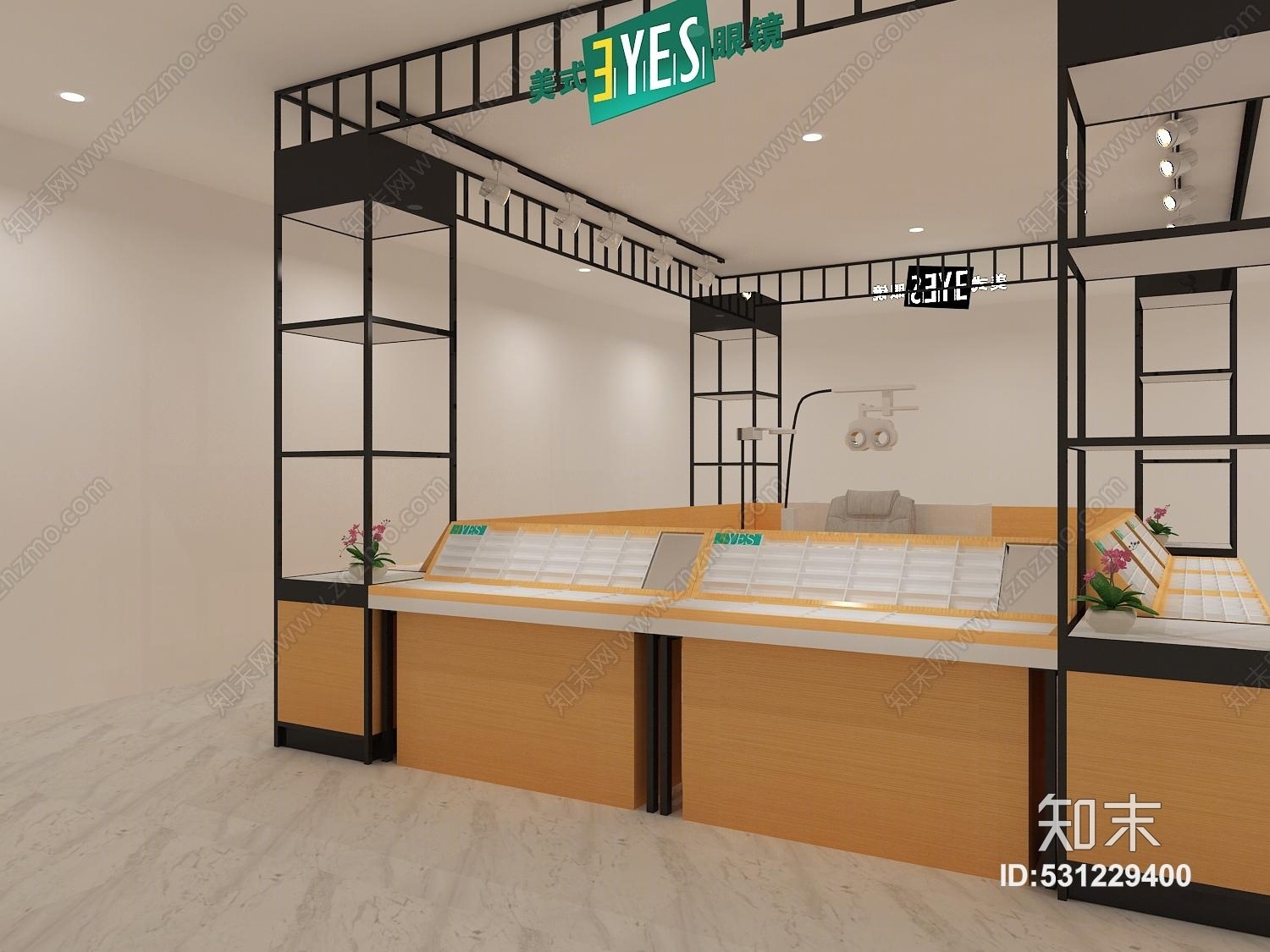 现代眼镜店3D模型下载【ID:531229400】