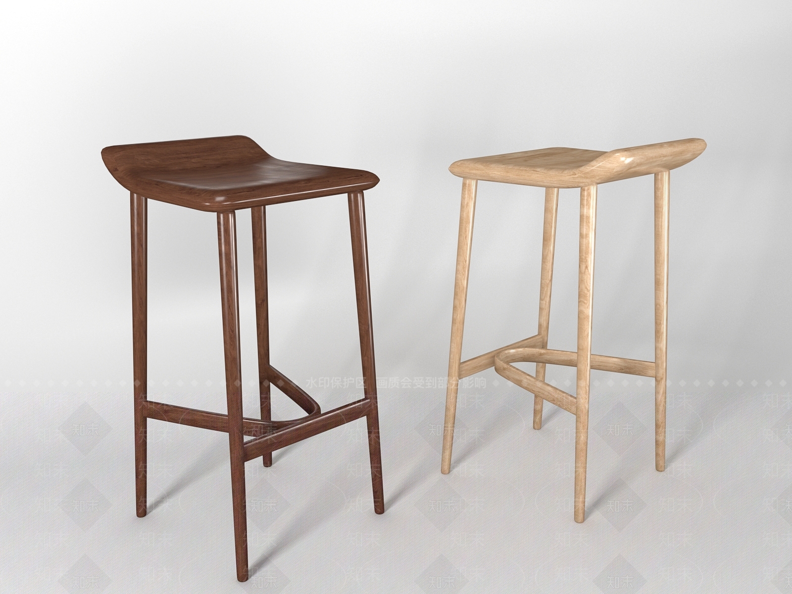 现代吧台椅模型3D模型下载【ID:334984137】