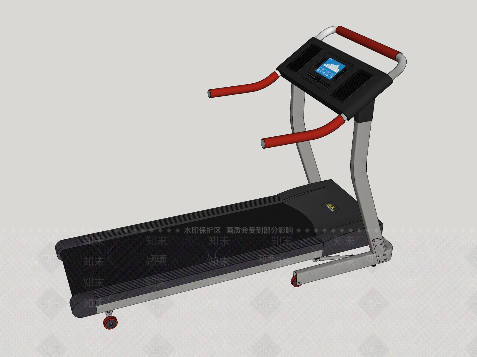 健身器材跑步机SU模型下载【ID:534990312】