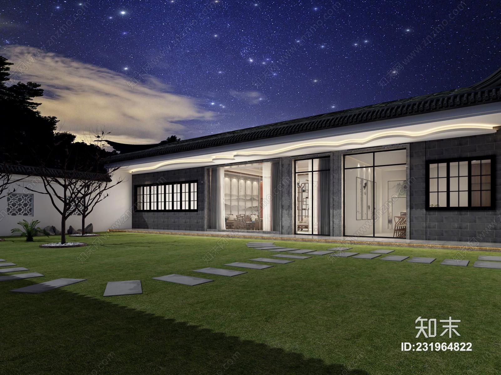 其它户外古建古建筑后花园3D模型下载【ID:231964822】