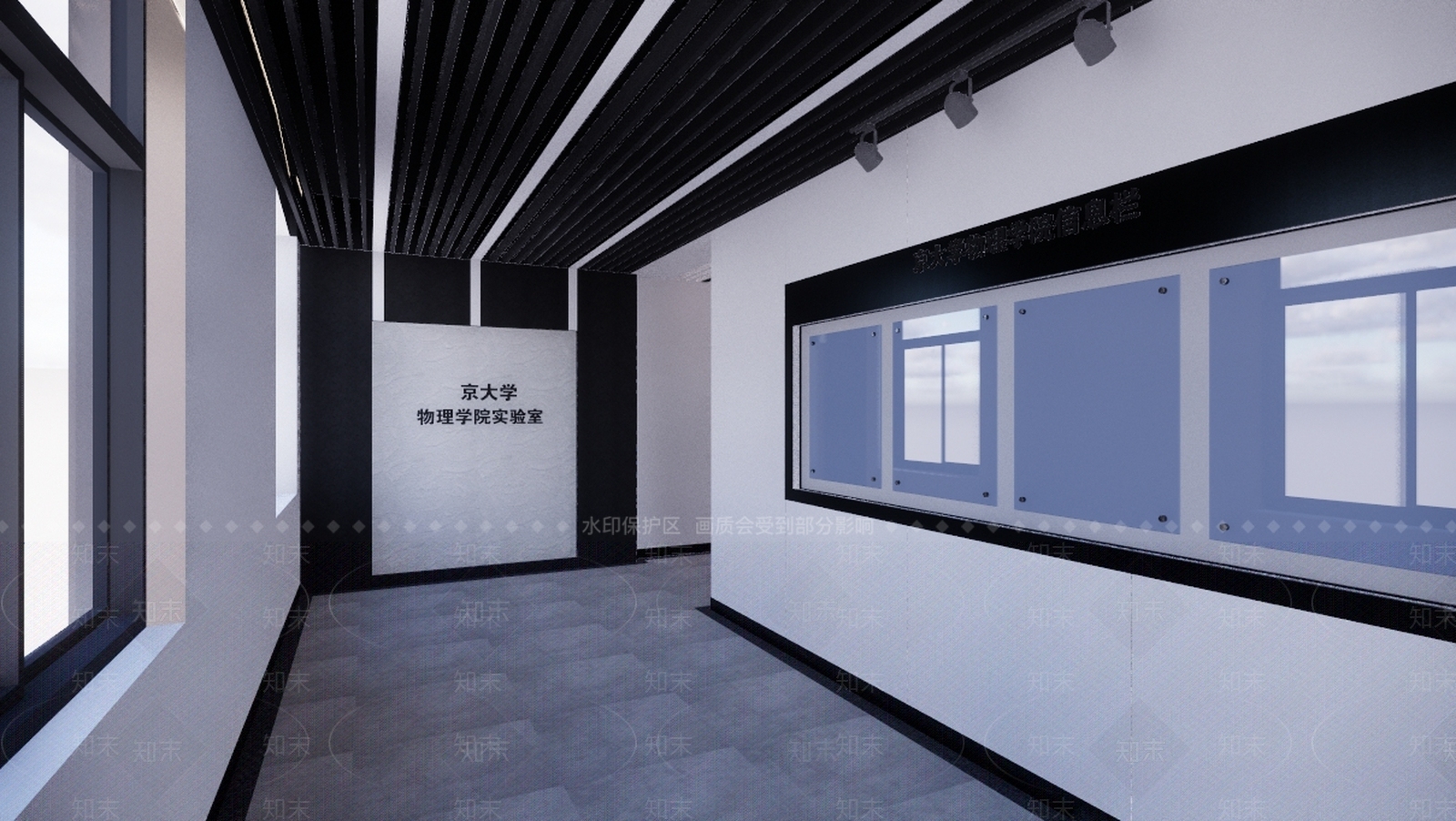 大学物理实验室走道SU模型下载【ID:533379371】