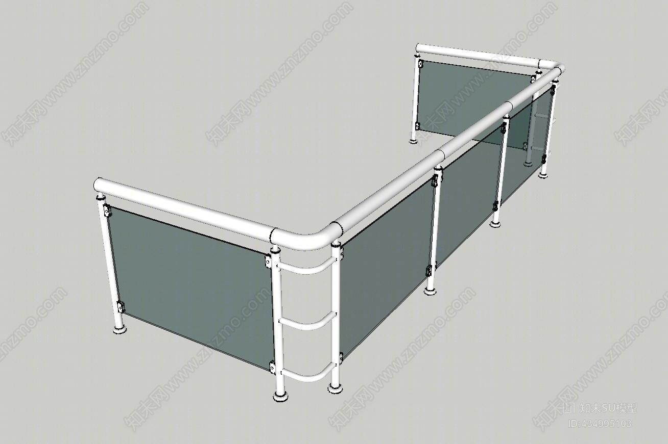 室内外铁艺栏杆SU模型下载【ID:434995103】