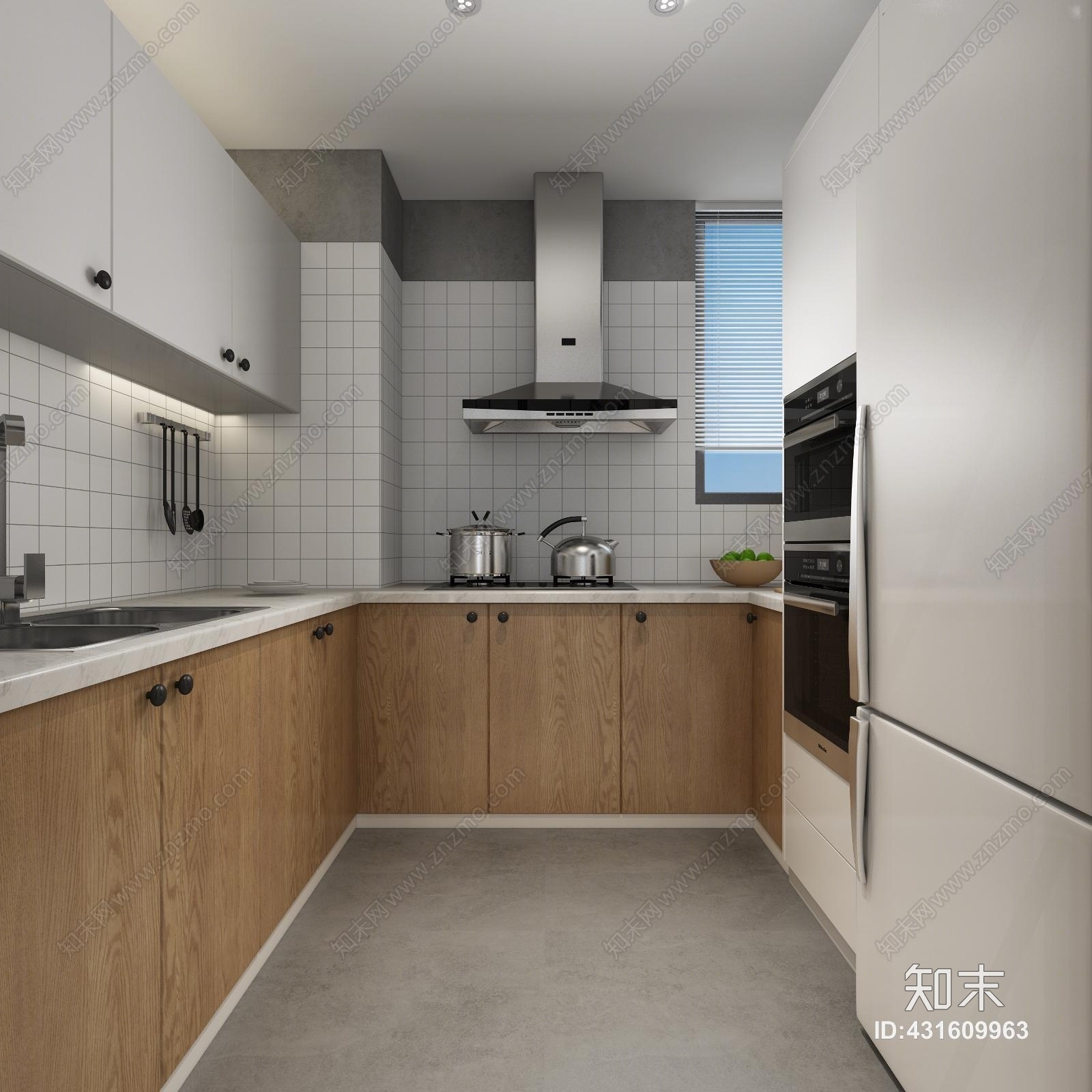 工业风厨房模型3D模型下载【ID:431609963】