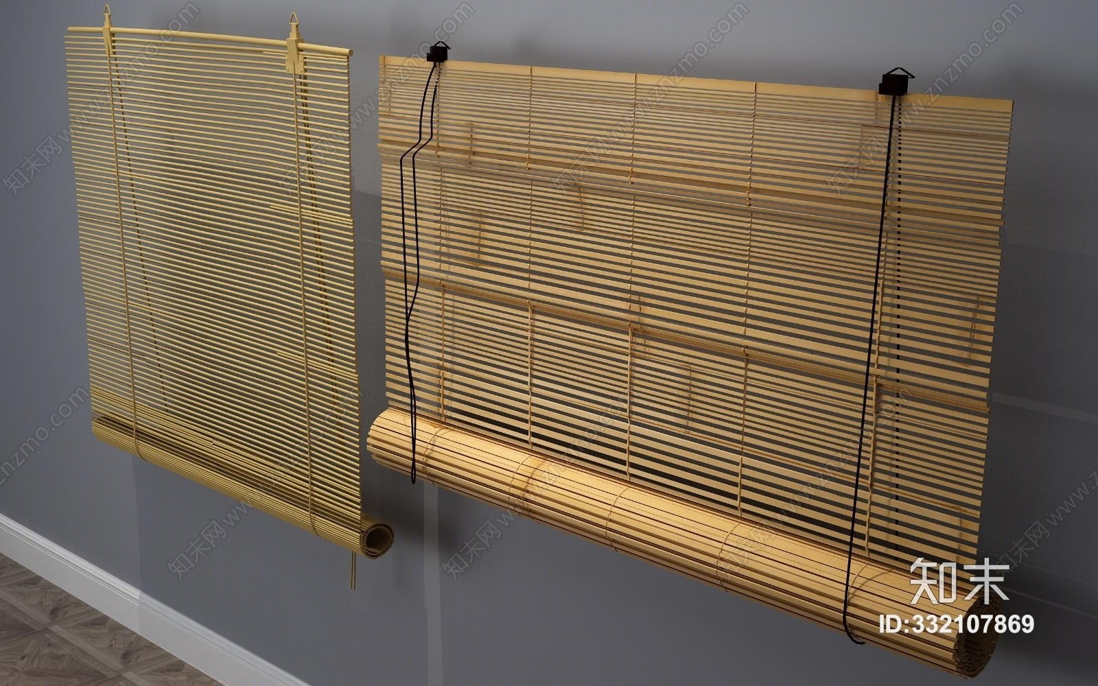 现代竹帘3D模型下载【ID:332107869】