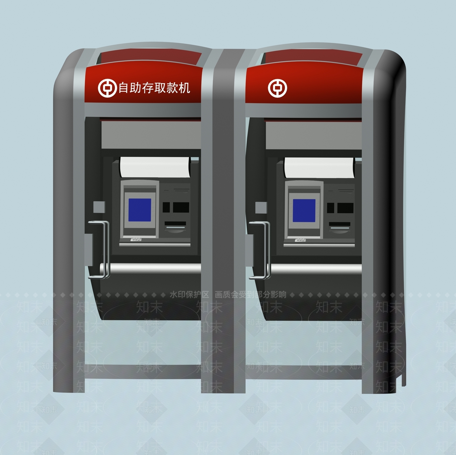 现代银行自动取款机3D模型下载【ID:433160019】