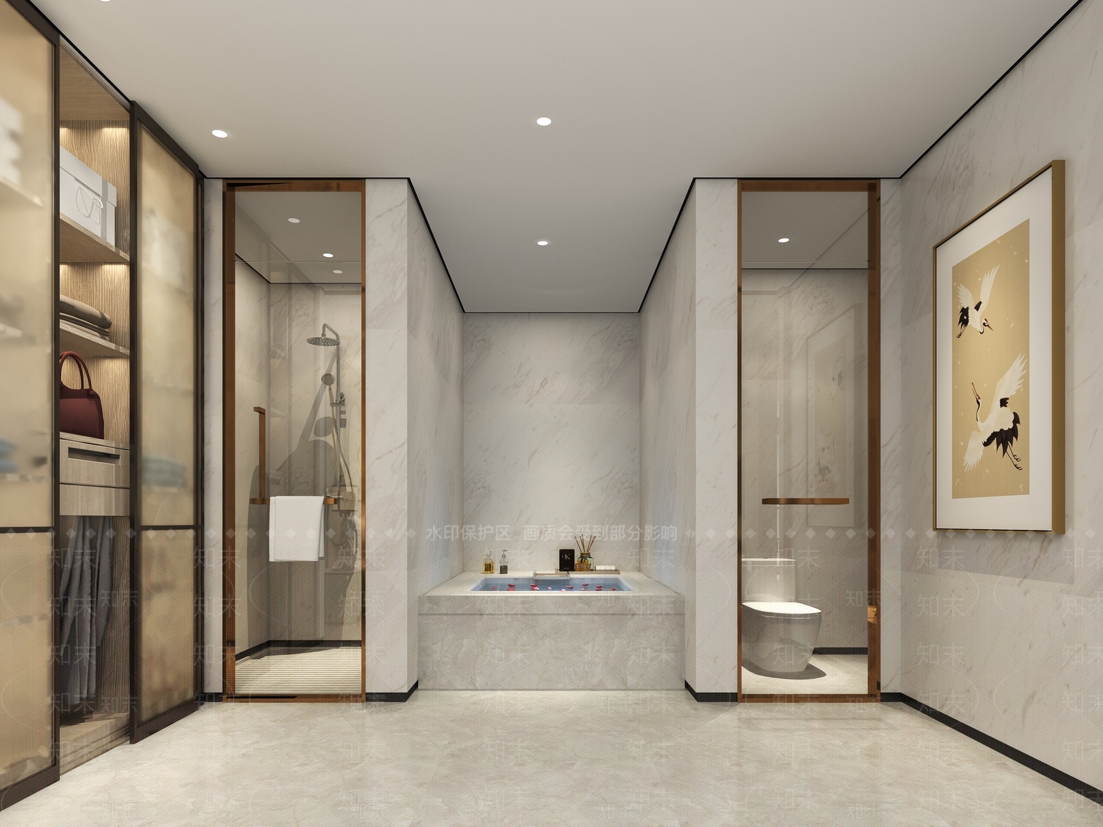 新中式酒店客房套间3D模型下载【ID:433401669】