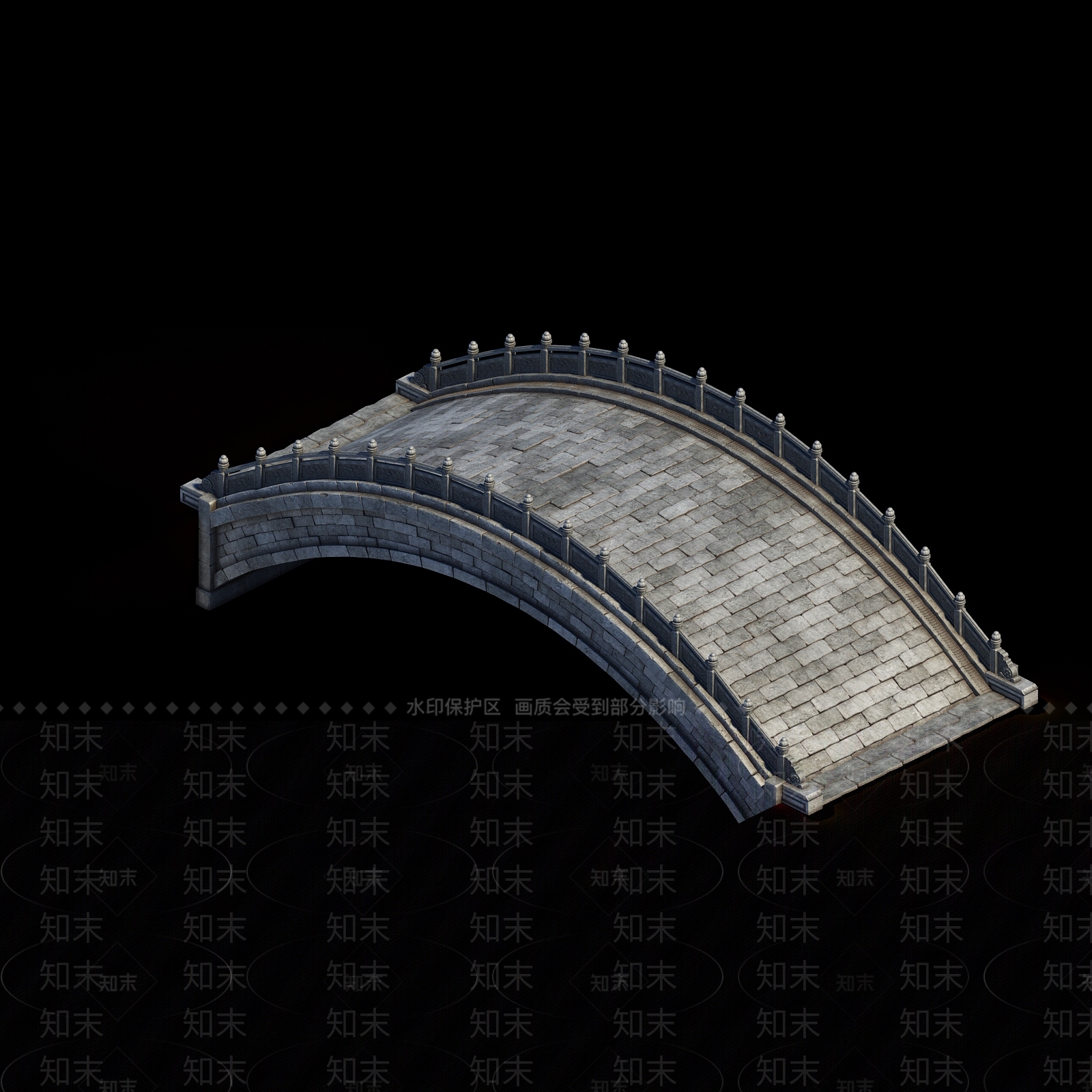 中式石桥3D模型下载【ID:434085780】