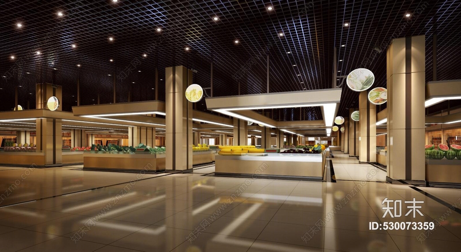 其它超市水果商场柜台3D模型下载【ID:530073359】