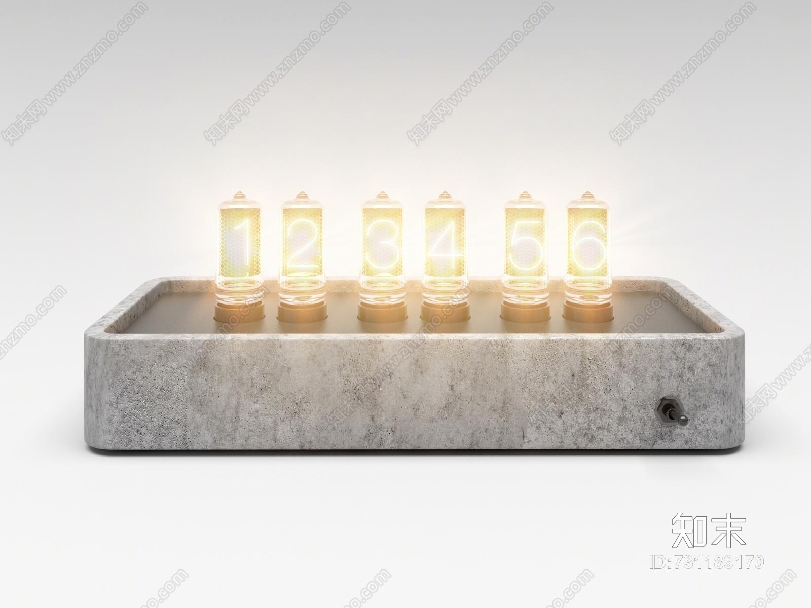 工业风数字灯3D模型下载【ID:731189170】