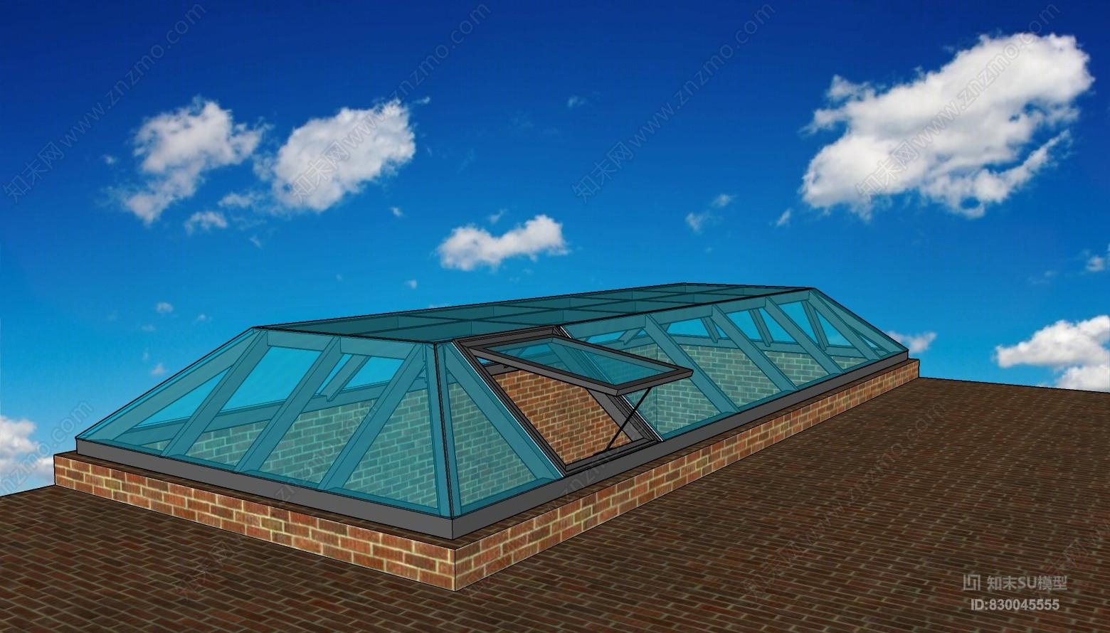 八角多坡顶阳光房3d模型下载【id:830045555】