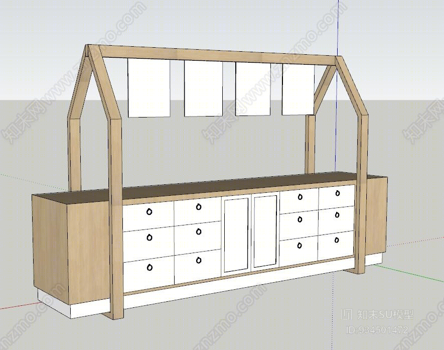 奶茶档口收银台SU模型下载【ID:934501472】