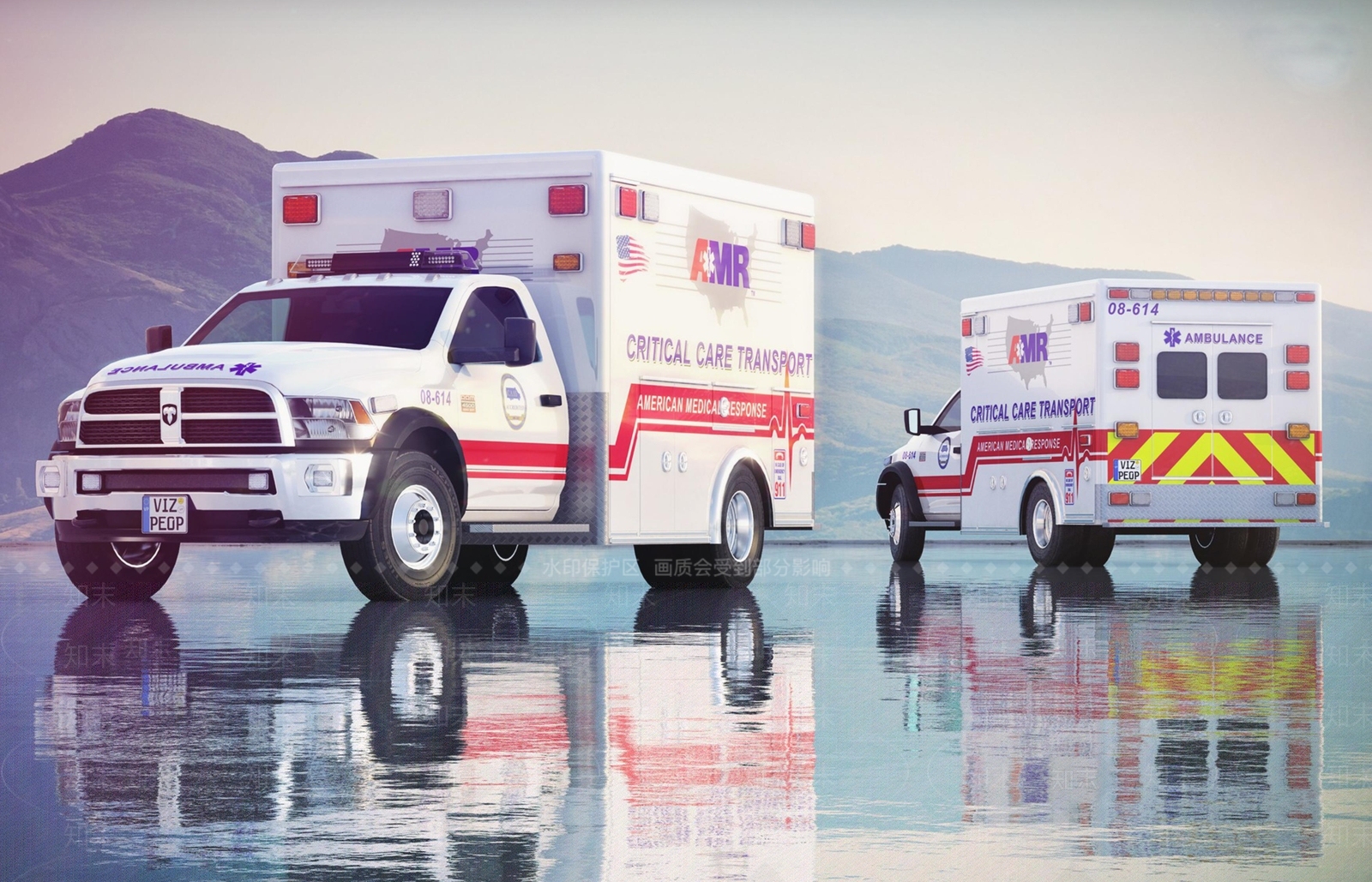 现代救护车3D模型下载【ID:933828192】