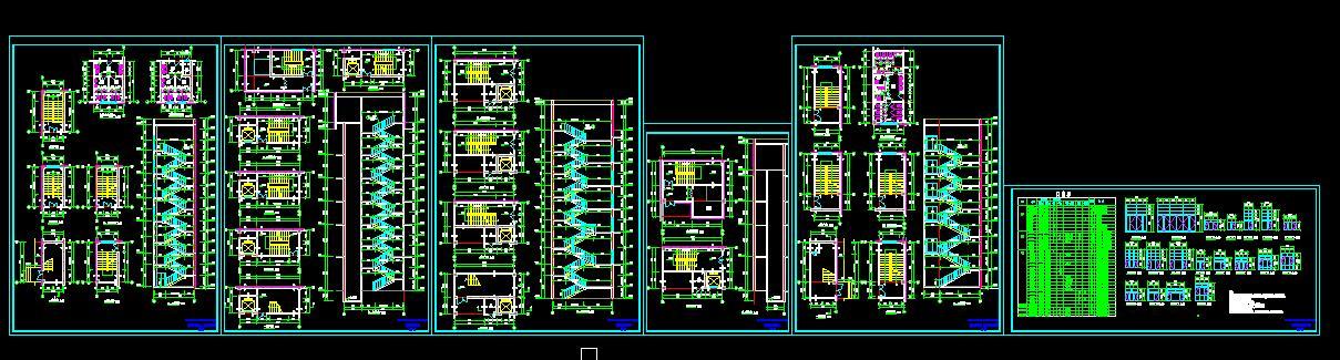 客运站附属楼建筑结构水暖电施工图cad施工图下载【ID:632890989】