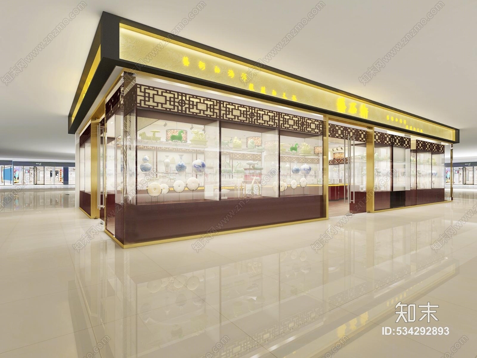 中式古玩店3D模型下载【ID:534292893】