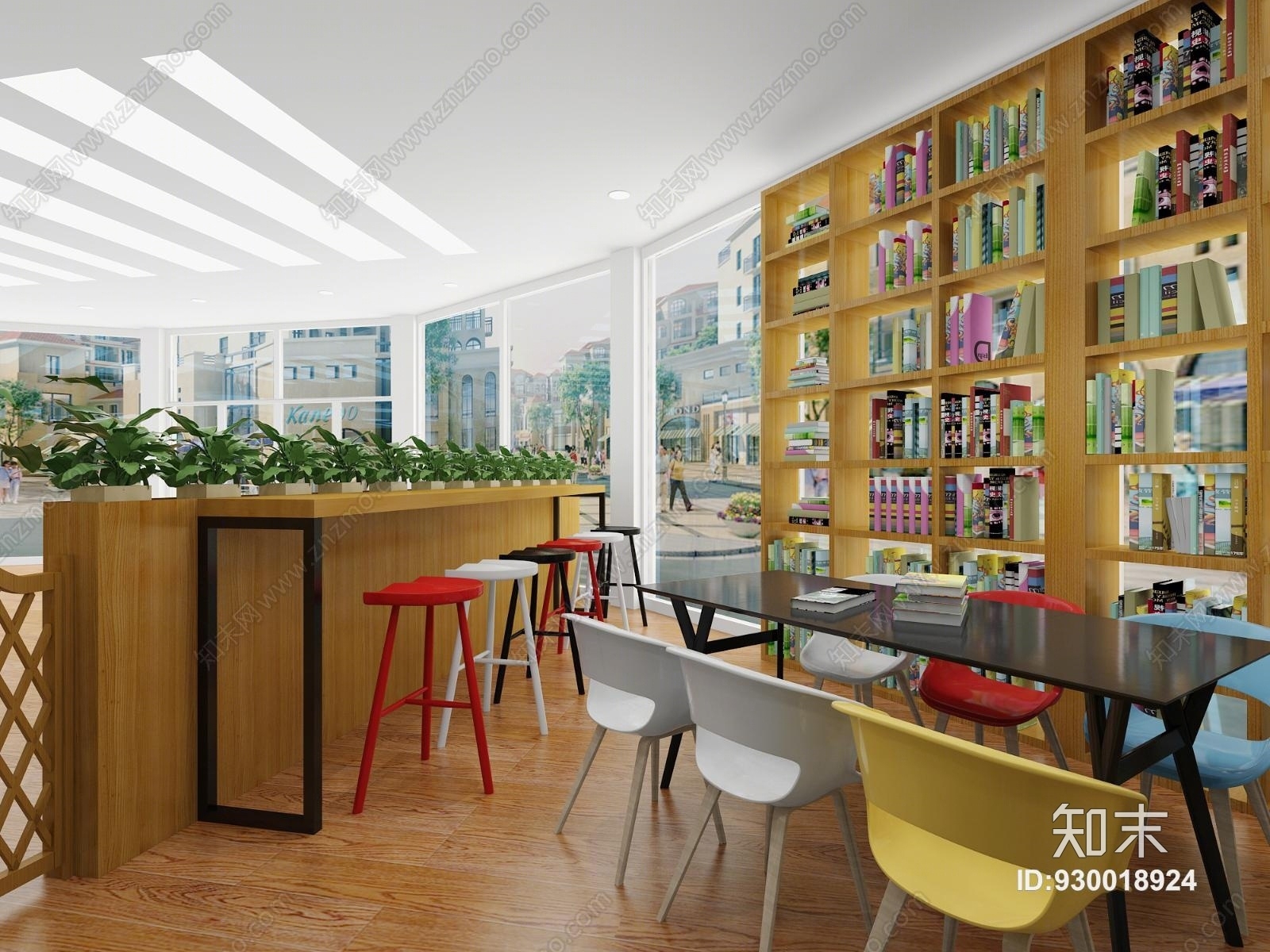 现代图书馆3D模型下载【ID:930018924】