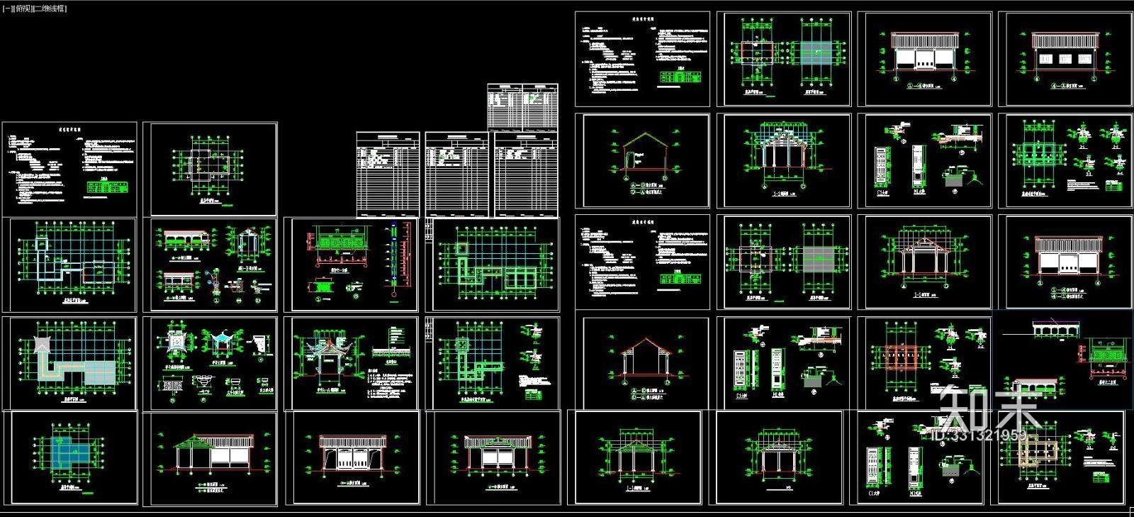 古建筑建筑施工图施工图下载【ID:331321959】
