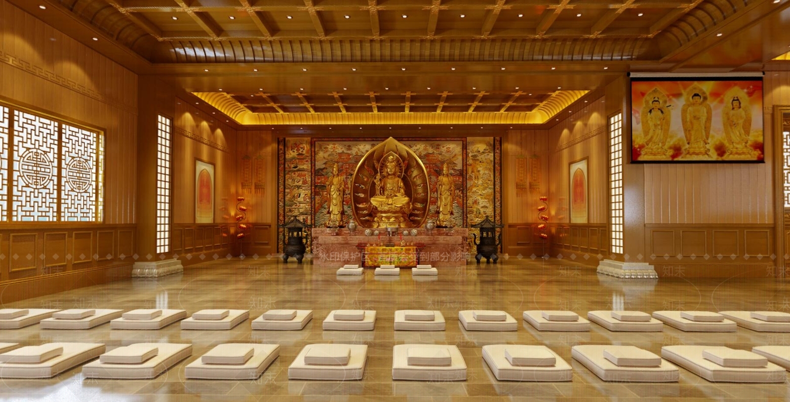 中式寺庙3D模型下载【ID:233114308】