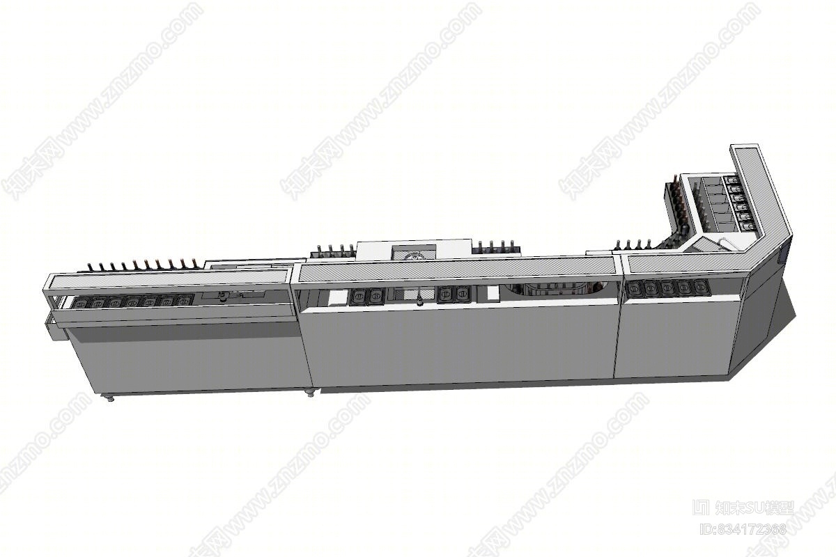 酒吧酒槽设计SU模型下载【ID:834172368】
