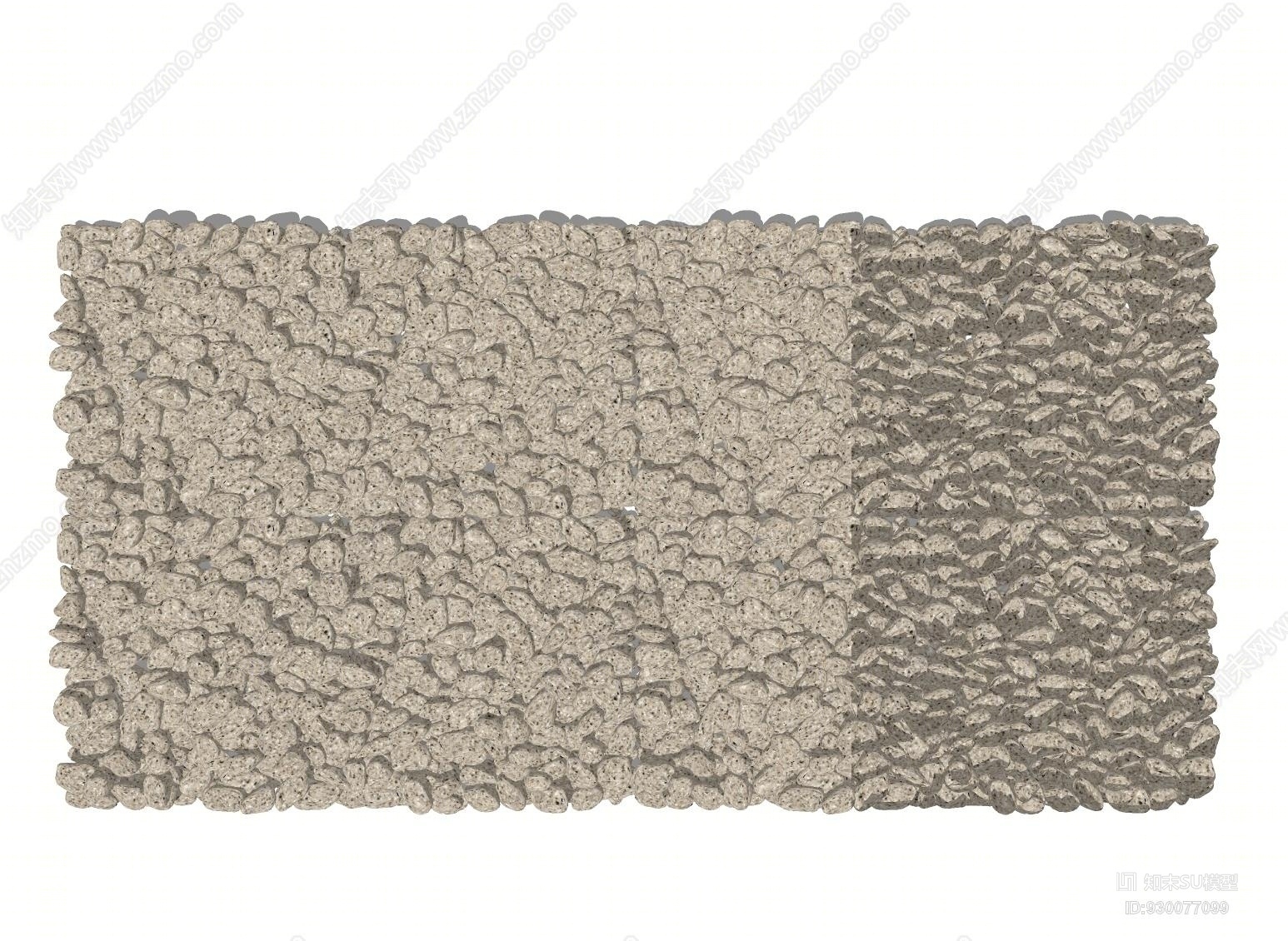 公园广场石径庭院小路景观花园铺路石头汀步抹布SU模型下载【ID:930077099】