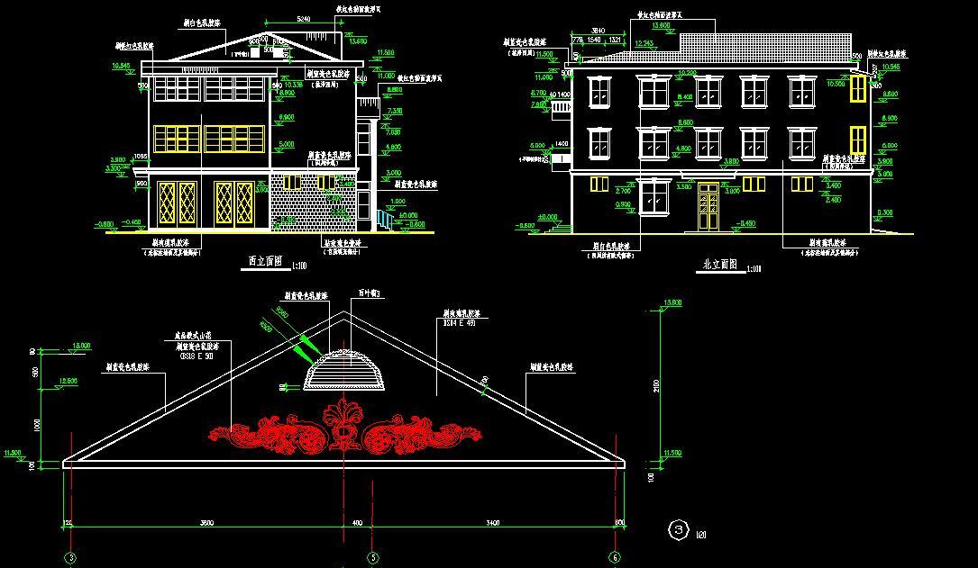 豪华别墅建筑施工图cad施工图下载【ID:528710477】